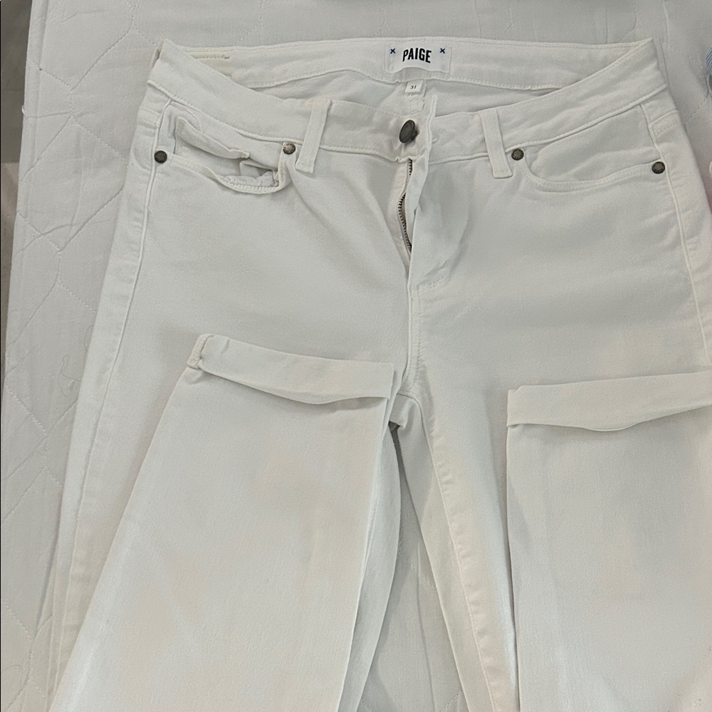 PAIGE Women's Crisp White Skinny Jeans